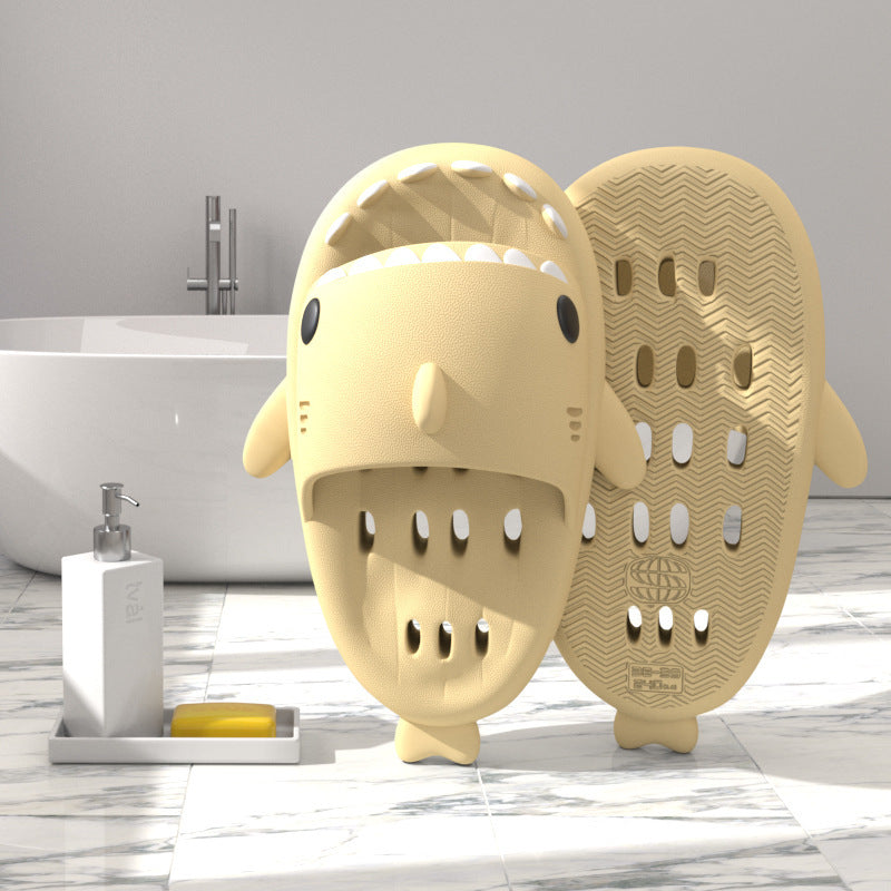 Shark Slippers With Drain Holes – Quick-Dry EVA Shower Slides