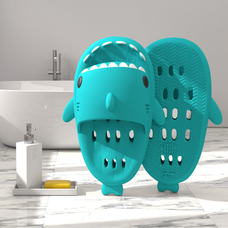 Shark Slippers With Drain Holes – Quick-Dry EVA Shower Slides