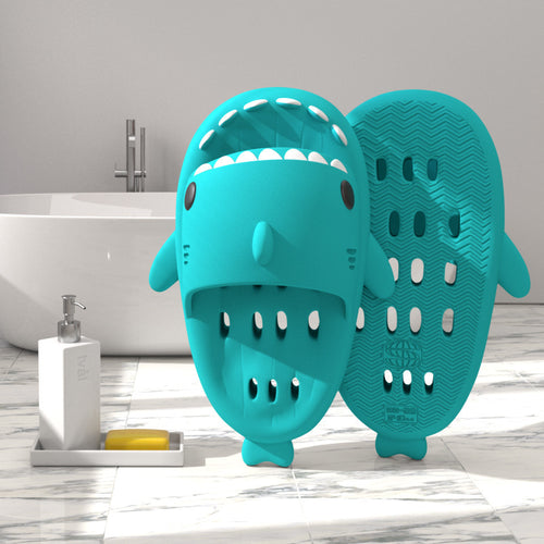 Shark Slippers With Drain Holes – Quick-Dry EVA Shower Slides