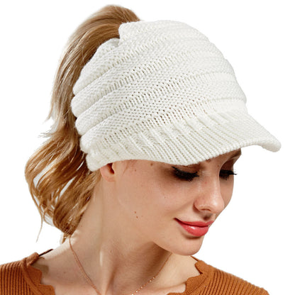 Women Ponytail Beanies – Soft Knit Winter Hats